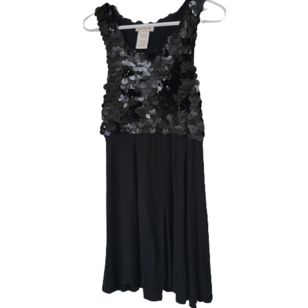 𝅺la Rok Cotton + cachemire party mini black dress